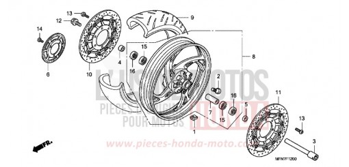 ROUE AVANT CB1000RB de 2011